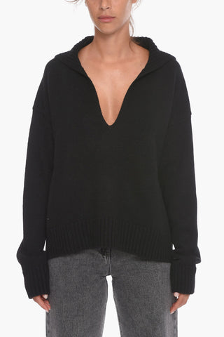 Polo Neck Cashmere Blend Pullover