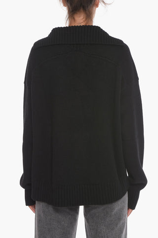 Polo Neck Cashmere Blend Pullover