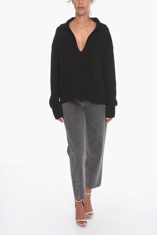 Polo Neck Cashmere Blend Pullover