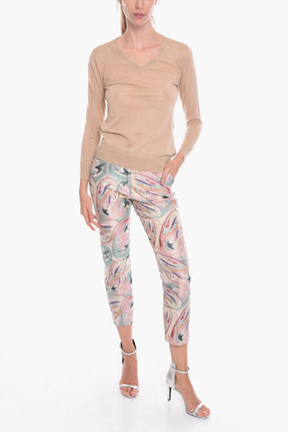 Maglia Collo a V in Lana di Cammello
