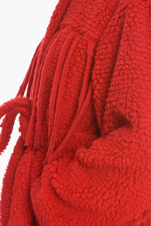 Teddy Coat with Fringes and Belt