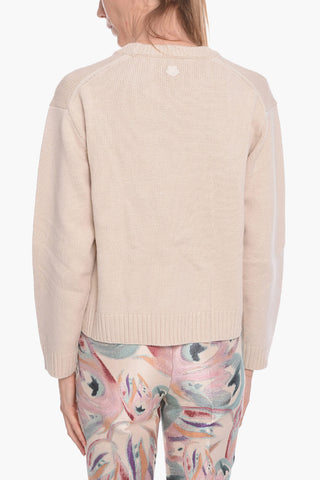 Wool Crewneck Sweater with Jacquard TIGER Logo