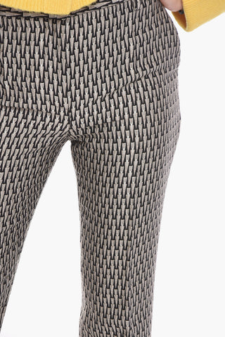 Pantaloni in Misto Lana con Fantasia Ricamata
