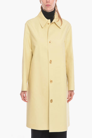 Cappotto Monopetto in Cotone Compatto Impermeabile