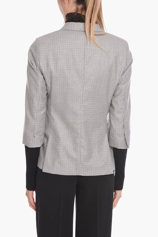 Merino-wool Double-breasted Blazer with Peak Lapel