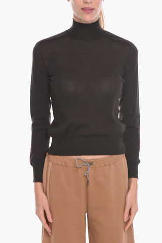 Turtleneck Wool Seamless Sweater