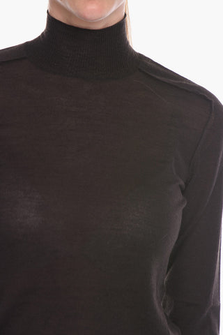 Turtleneck Wool Seamless Sweater