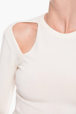 Viscose Blend Slim Fit Top with Cut-out Detail