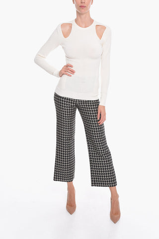 Viscose Blend Slim Fit Top with Cut-out Detail