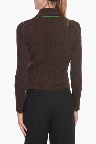 Ribbed MILITARY Cardigan with Breast-pocket