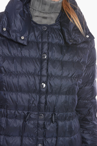 Light-weight Quilted Parka with Waist Drawstring