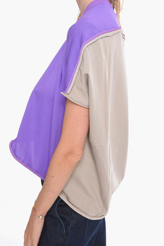 Two-Tone DRAPE Viscose Top