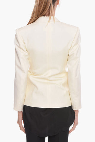 UNISEX MM4 Mohair Blend Double-breasted Blazer with Peak Lapel