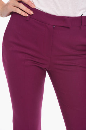Virgin Wool Single-Pleat Cropped Trousers