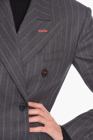 UNISEX MM4 Blazer Doppiopetto in Lana con Fondo Asimmetrico