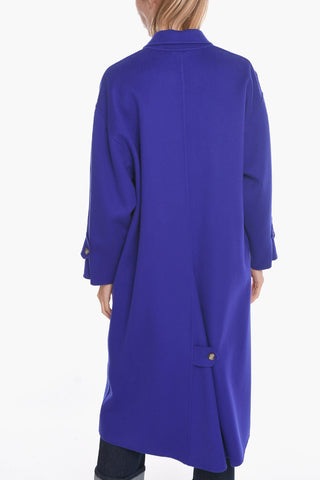 Cashmere Double-breasted Coat with Welt Pockets