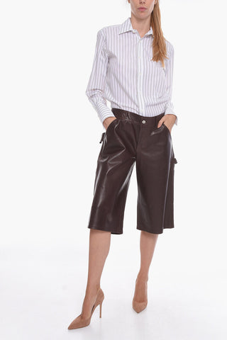 Leather SATINE Gaucho Shorts