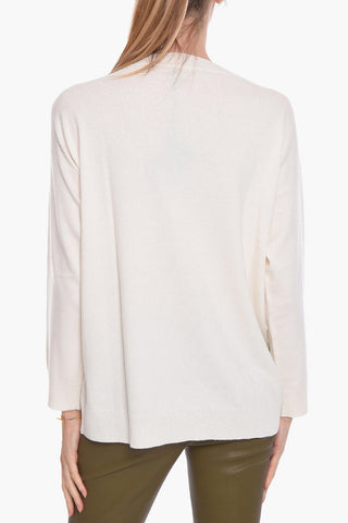 Cashmere Crewneck Sweater with Jacquard Details