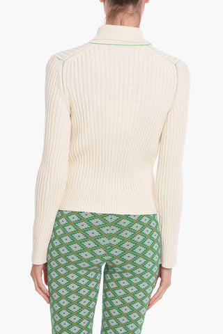 Ribbed MILITARY Cardigan with Breast-pocket
