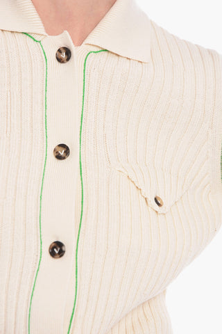 Ribbed MILITARY Cardigan with Breast-pocket