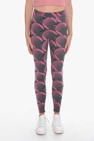 Abstract Patterned Wool Blend Leggings