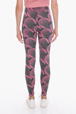 Abstract Patterned Wool Blend Leggings