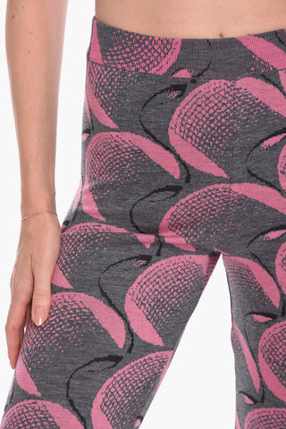 Abstract Patterned Wool Blend Leggings