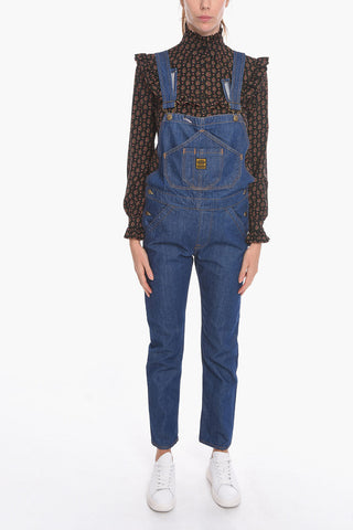 Denim WASHINGTON Jumpsuit With Logoed and Golden Buttons