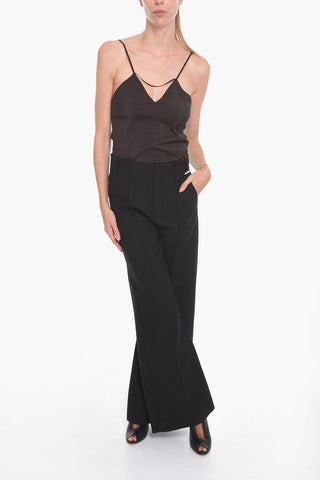 High-waisted Trousers with Wide-leg