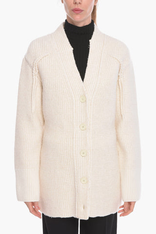 Cardigan aus Kaschmir-Mix mit Rippenstrick