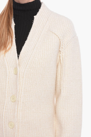 Cardigan aus Kaschmir-Mix mit Rippenstrick