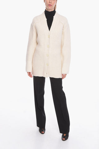 Cardigan aus Kaschmir-Mix mit Rippenstrick