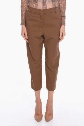 Cropped Trousers with Concealed Fastening