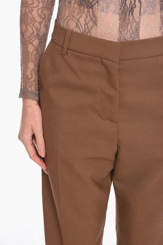 Cropped Trousers with Concealed Fastening