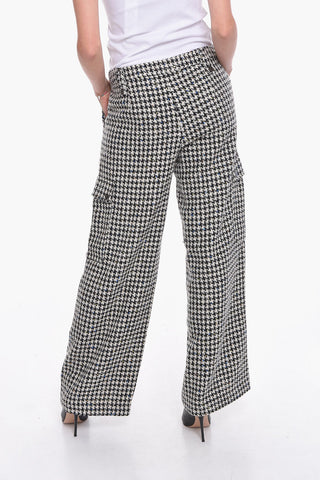 Pantaloni in Misto Lana SPARKLY In Motivo Pied-De Poule