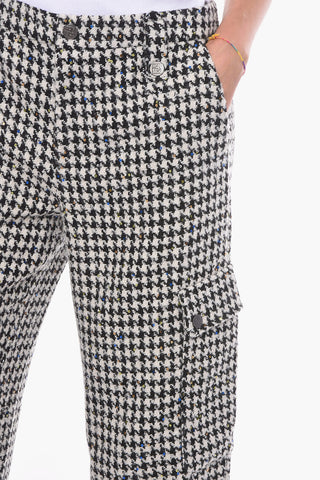 Pantaloni in Misto Lana SPARKLY In Motivo Pied-De Poule