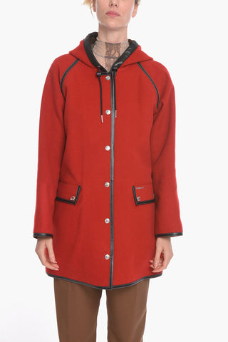 Oversized Coat with Logoed Flap Pocket