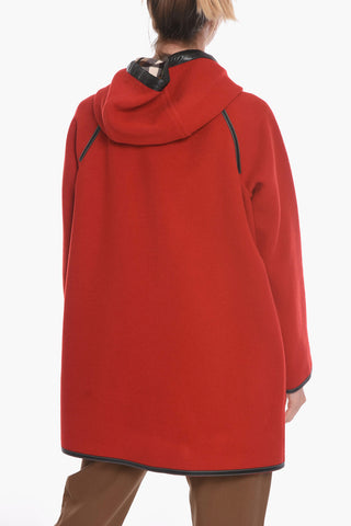 Oversized Coat with Logoed Flap Pocket