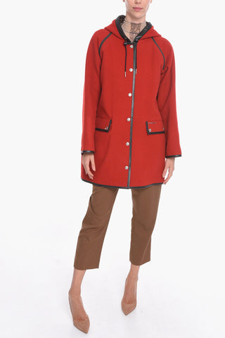 Oversized Coat with Logoed Flap Pocket