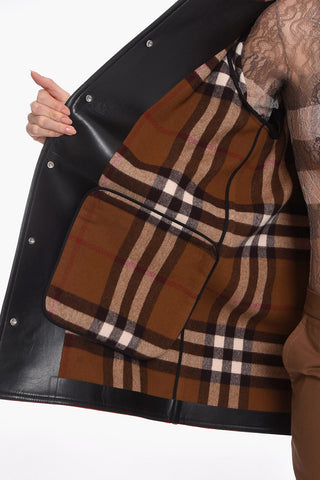 Oversized Coat with Logoed Flap Pocket