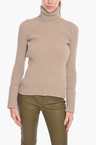 Turtleneck DISTORTED Ribbed Pullover