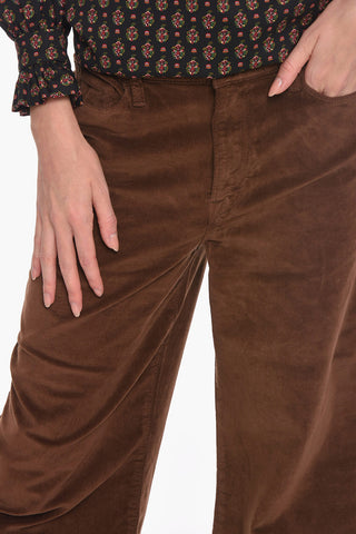 High-Waisted Wide Leg Velour Palazzo Pants