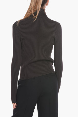 Turtleneck CHUNKY Sweater with Nylon Breast-pockets
