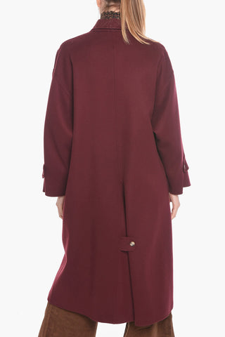 Cashmere Double-breasted Coat with Welt Pockets