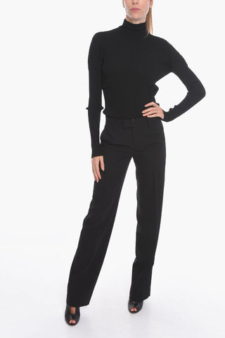 4 Pocket Wool Pants with Belt Loops