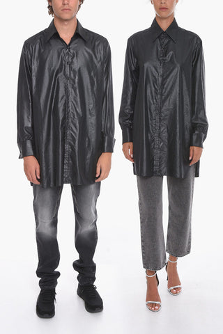 UNISEX MM1 Oversized Shirt with Snakeskin Effect