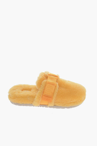 Wool FLUFF IT Slippers with Logo Touch Strap Closure