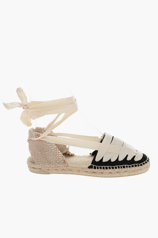 Espadrillas JEAN Lace-up con Suola in Rafia