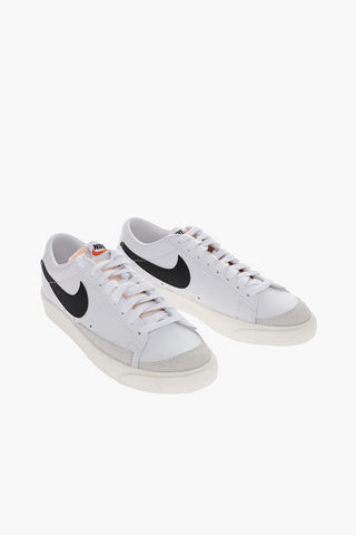 Leather  BLAZER MID 77 Low-Top Sneakers with Suede Details