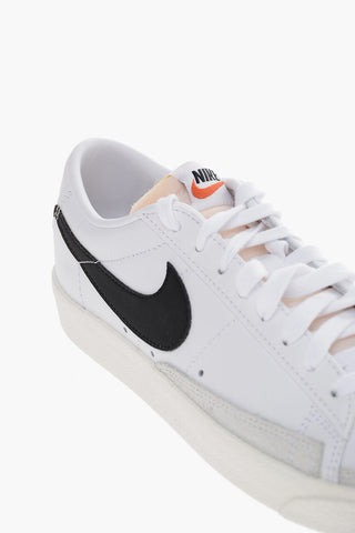Leather  BLAZER MID 77 Low-Top Sneakers with Suede Details